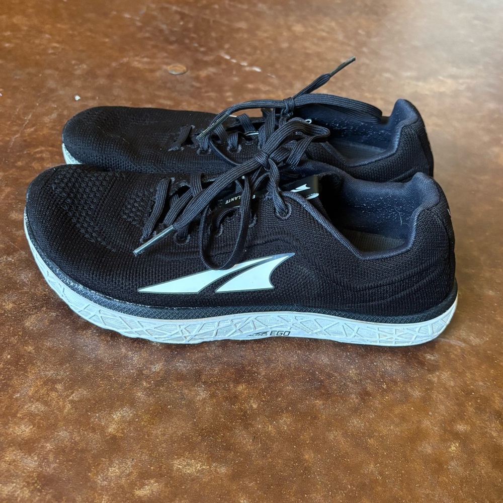 Altra Black Athletic Shoes with Gray Soles